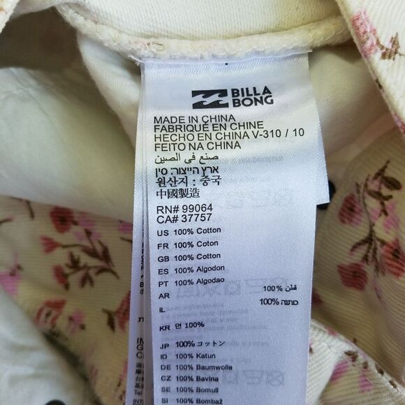 NWT Billabong Girl's Sweetheart Floral Denim 100% Cotton Mini Skirt 10 - Picture 13 of 14